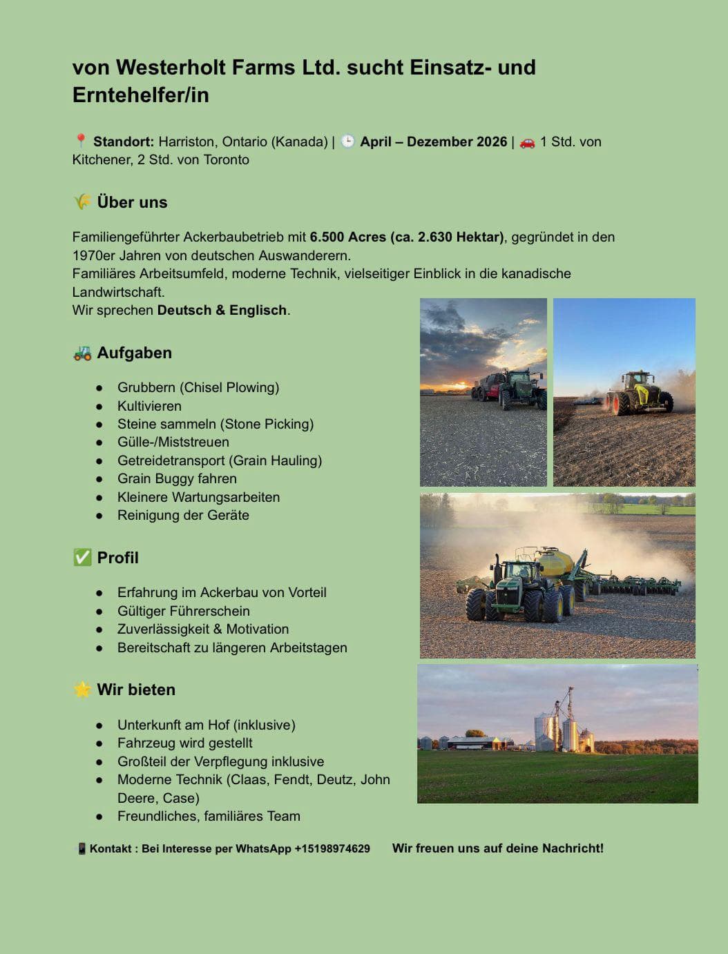 Einsatz- und Erntehelfer/in